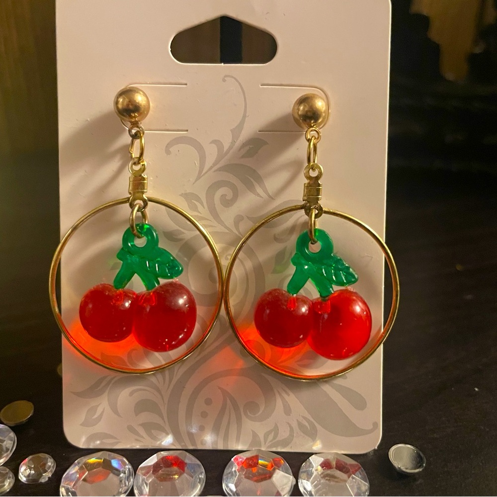 Cherry Drop Earrings